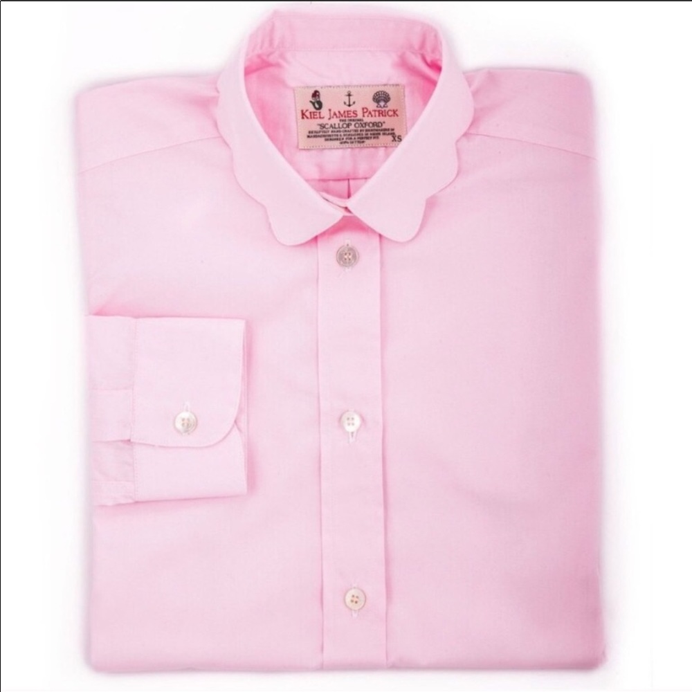 KJP Kiel James Patrick Scallop Oxford Button Down